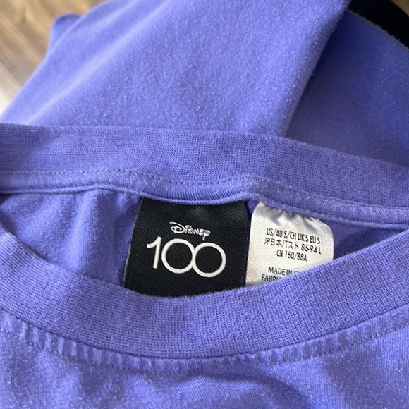 DISNEY Disney Parks 100 Anniversary Women's Minnie Mouse T-Shirt Purple-Small - Picture 4 of 4